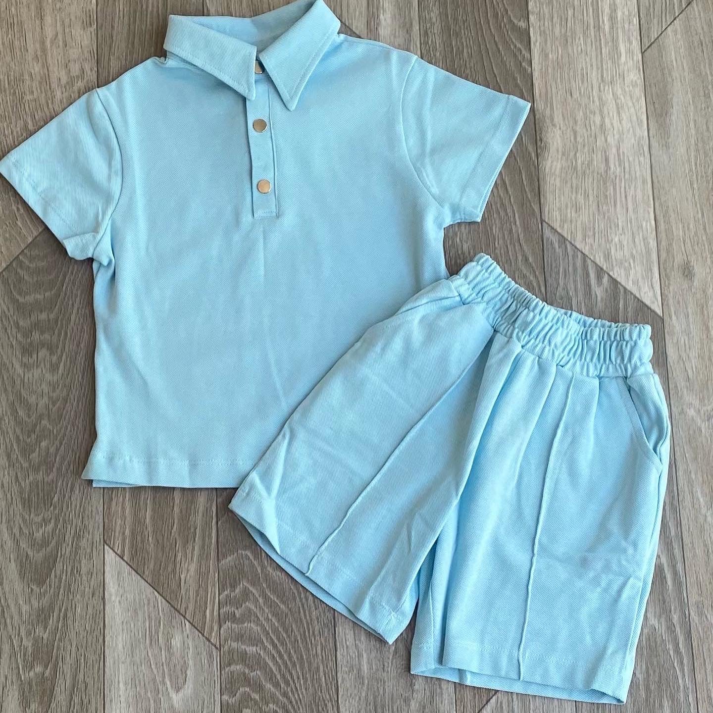 Green Two-Piece Shorts Set