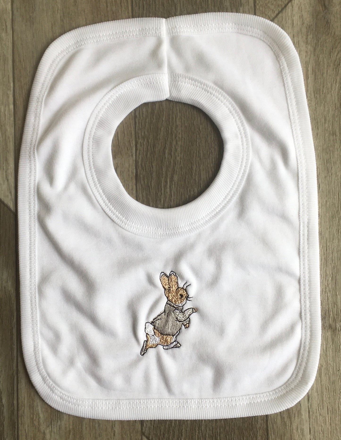 White Peter Rabbit Bib