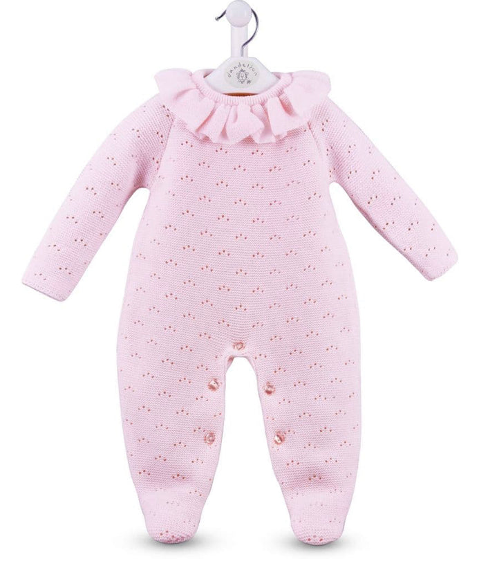 Pink Ruffle Neck Onesie