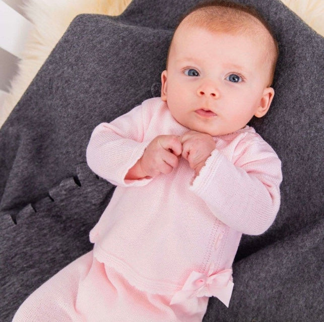 Pink Satin Bow Leggings Set