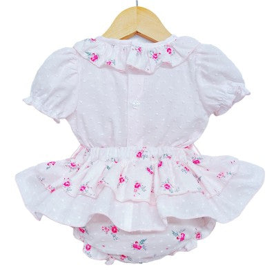 Floral Frilly Skirt with Shirt