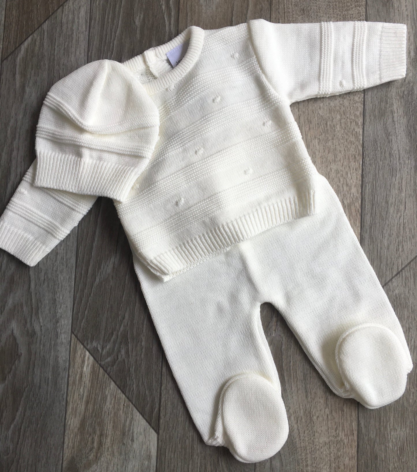 Taupe Knitted 3-Piece Leggings Set