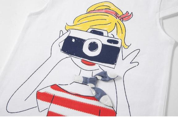 Girls Camera Print T-Shirt