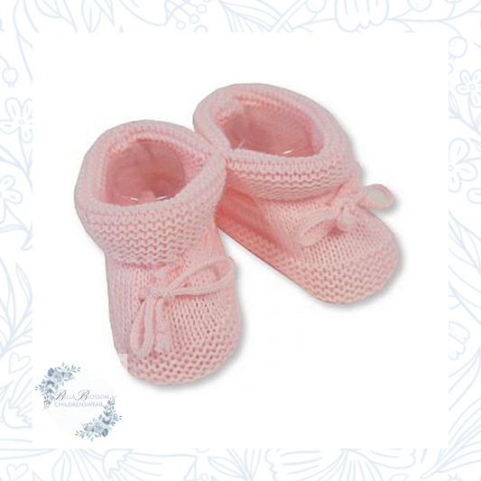 Baby Girl Booties  Newborn Knitted