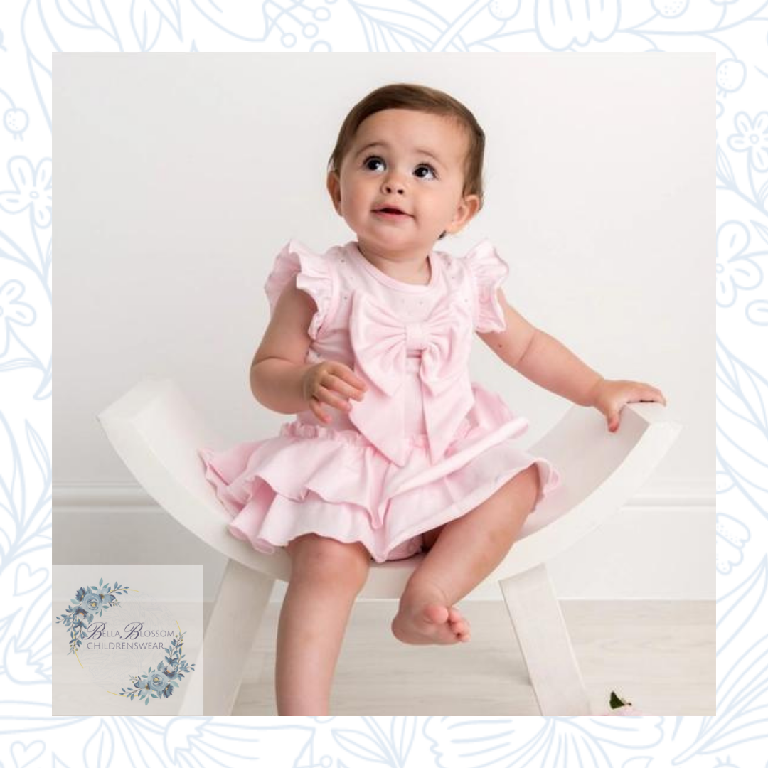 Carmelo Peplum Bow Romper with Hat