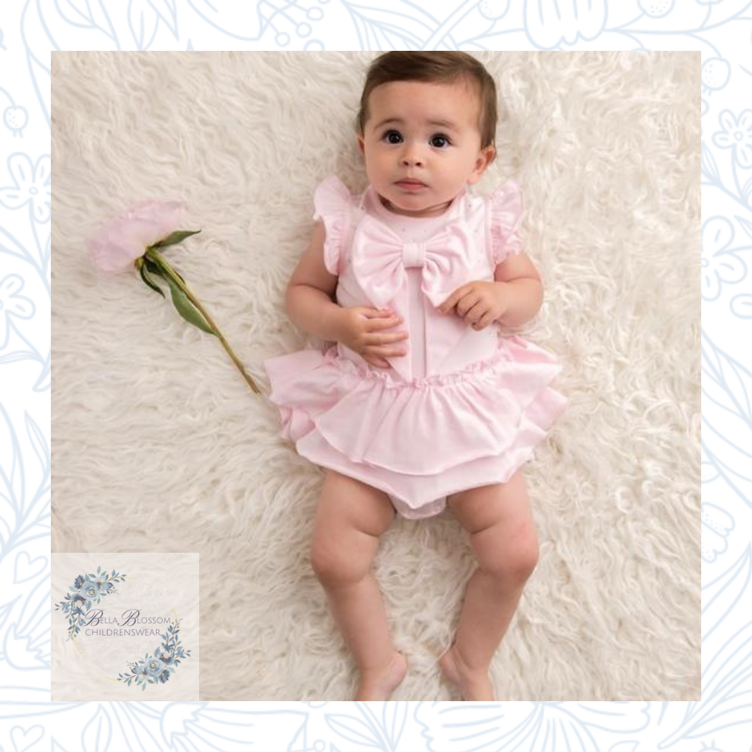 Carmelo Peplum Bow Romper with Hat