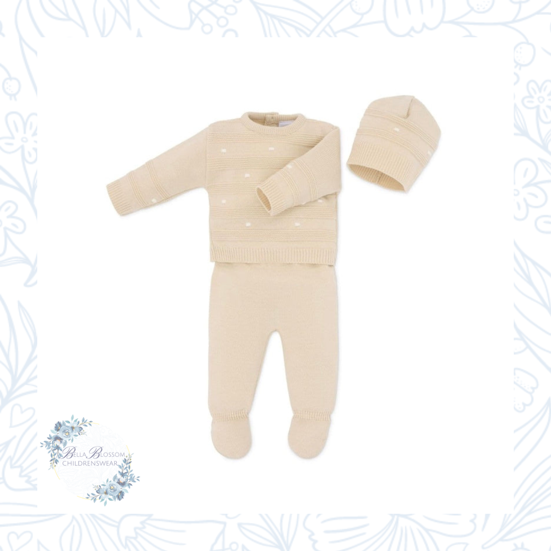 Taupe Knitted 3-Piece Leggings Set